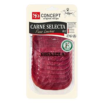 Брезаола, говядина сыровяленая, выдержка от 4 мес., нарезка, SD, 0,050 кг