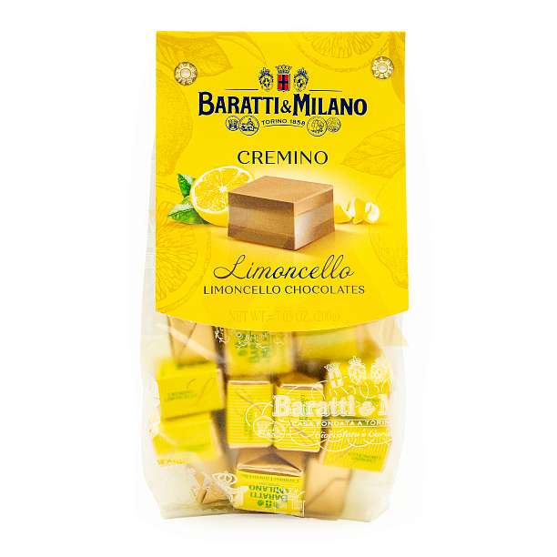 Пралине Кремино шоколадные с ликером Лимончелло (лимоны из Сорренто IGP), 4363, BARATTI&MILANO, 0,200 кг (пл/пак)  Baratti & Milano Италия