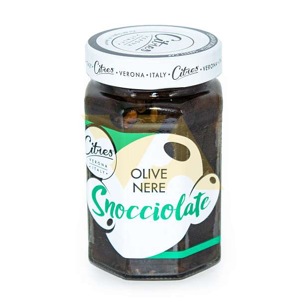 Оливки черные без косточек, CITRES, 0,290 кг/0,130 кг (ст/б)  Citres Италия