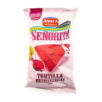 Чипсы кукурузные (начос) со вкусом свеклы SENORITA, AMICA CHIPS, 0,170 кг