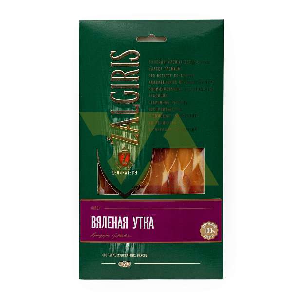 Утка вяленая, нарезка, т.м. ZALGIRIS, 0,050 кг  ТД ЛИОН Россия