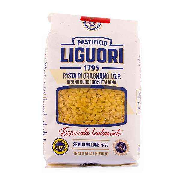 Семи ди Мелони №86 (семечки дыни), паста из Граньяно I.G.P. из твердых сортов пшеницы, LIGUORI, 0,5 кг (бум/упак)  Liguori Pastificio Италия