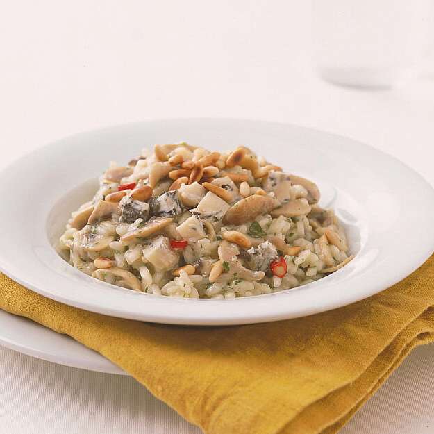 Ризотто с грибами и горгонзолой