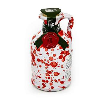 Масло оливковое первого холодного отжима FRUTTATO MEDIO, GALANTINO, 0,1 л (керамический кувшин FANTASIA ROSSO красный)