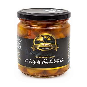 Оливки зеленые без косточек "ANTOJO DE LA ABUELA MARÍA", LA TORTOLA, 0,370 кг/0,200 кг (ст/б)