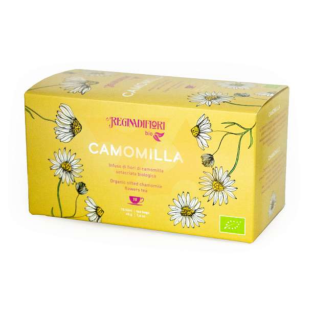 Чай травяной ромашковый BIO, 15 пакетиков по 3 гр, REGINADIFIORI, 0,045 гр (карт/кор)  REGINADIFIORI Италия