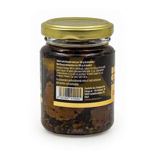 Трюфель черный летний резаный в оливковом масле BOSCOR, CALUGI, 0,085 кг (ст/б)  BOSCOR, CALUGI Италия