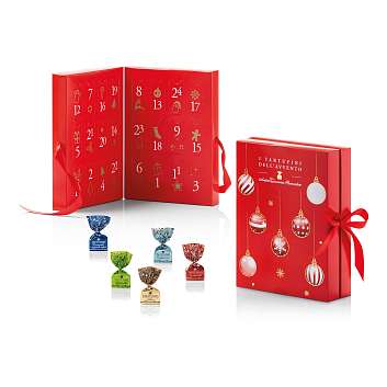 Конфеты ассорти трюфелей "Новогодний календарь" I TARTUFINI DELL\'AVVENTO, 5 видов, ANTICA TORRONERIA PIEMONTESE, 0,168 кг (карт/кор новогодняя)