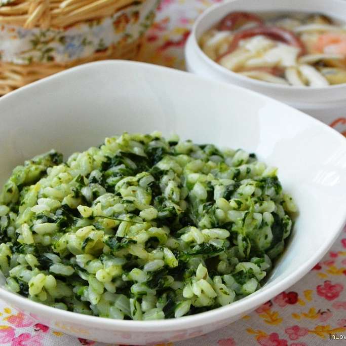 Ризотто с ботвой репы