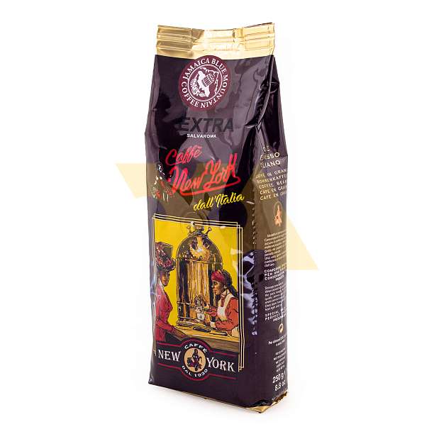 Кофе Ямайка Блю Маунтин, смесь (100% Арабика) обжаренных кофейных зерен JAMAICA BLUE MOUNTAIN EXTRA, NEW YORK, 0,250 кг (фольг/пак)  Caffè New York Италия