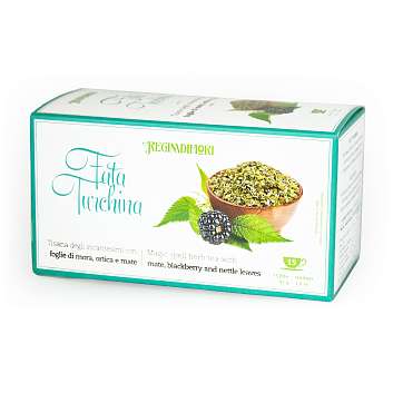 Чай травяной с листьями ежевики, крапивой и мате "Сказочная фея", 15 пакетиков по 3 гр, REGINADIFIORI, 0,045 гр (карт/кор)