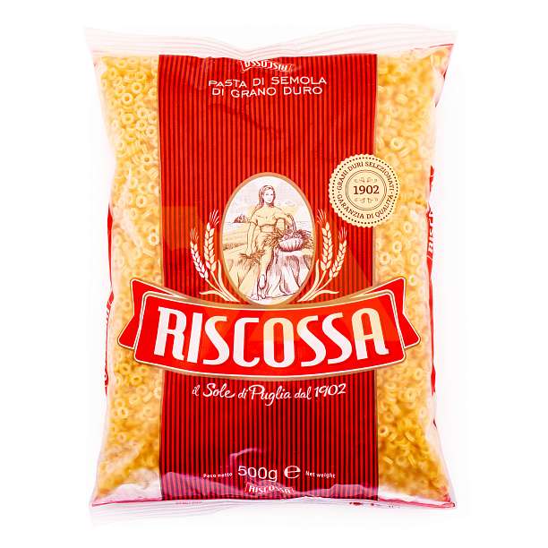 Анеллетти №74, паста из твердых сортов пшеницы, RISCOSSA, 0,5 кг  Pastificio Riscossa Италия