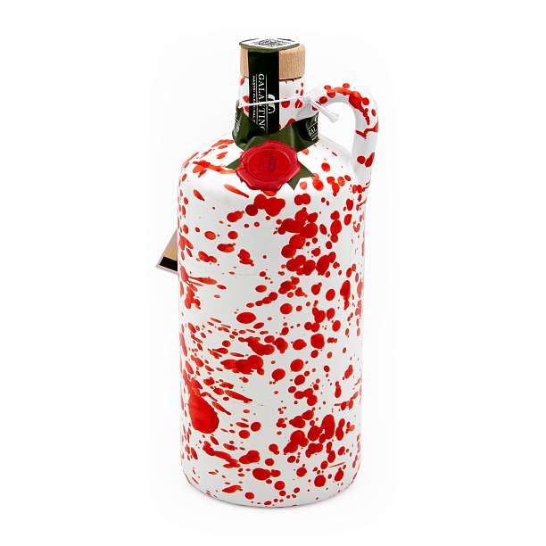 Масло оливковое первого холодного отжима FRUTTATO MEDIO, GALANTINO, 0,5 л (керамический кувшин FANTASIA ROSSO красный)  Frantoio F.lli Galantino S.N.C. Италия