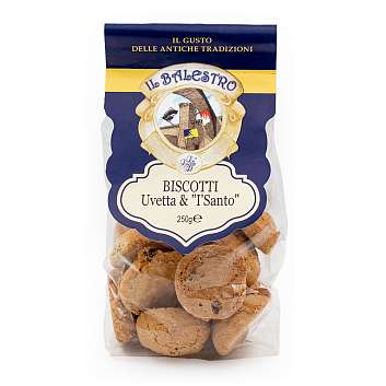 Печенье с изюмом и вином Винсанто, IL BALESTRO, 0,250 кг (пл/пак)