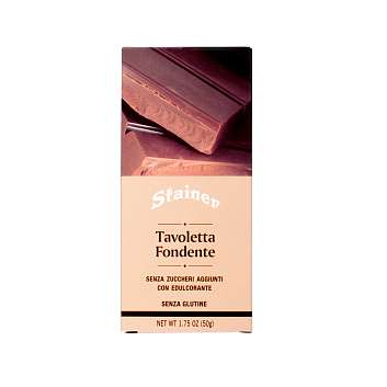 Шоколад темный, 1098, без сахара и без глютена, 56% какао, STAINER, 0,05 кг