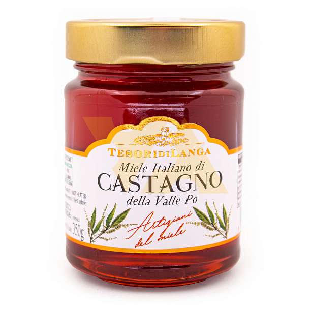 Мед каштановый из долины По, TESORI DI LANGA, 0,350 кг (ст/б)  Apicoltura Brezzo Италия