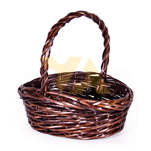 Корзина средння коричневая ива, размер Д39хШ30хН14/35см