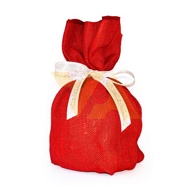 Панеттоне с изюмом и цукатами в красном мешке из джута, BALOCCO, 0,75 кг  Balocco Италия