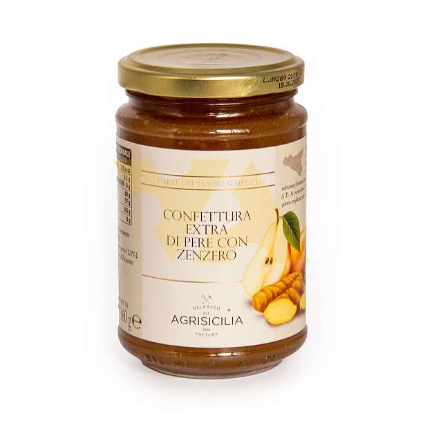 Конфитюр Экстра из груши с имбирем, AGRISICILIA, 0,360 кг (ст/б)  Agrisicilia Италия
