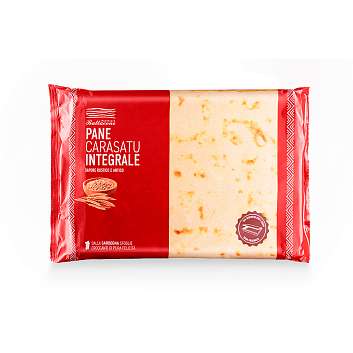 Хлеб Карасату Интеграле, сардинский слоеный хрустящий хлеб, PANIFICIO BATTACONE, 0,250 гр (пласт/ван с крышкой)