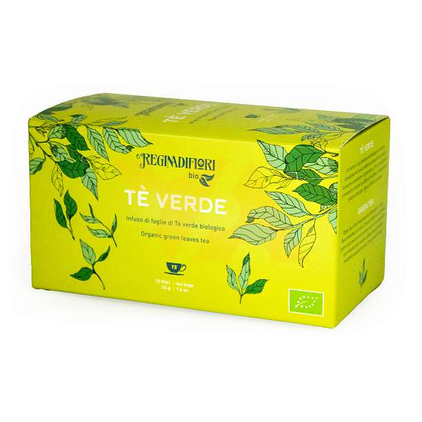 Чай зеленый BIO, 15 пакетиков по 3 гр, REGINADIFIORI, 0,045 гр (карт/кор)  REGINADIFIORI Италия
