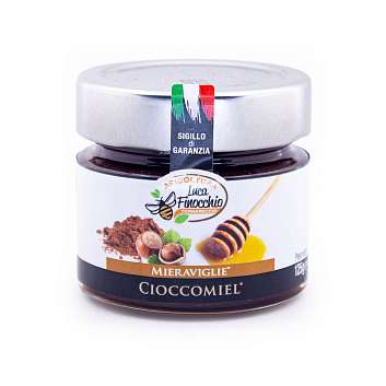 Соус на основе мёда с фундуком и какао CIOCCOMIEL, LUCA FINOCCHIO, 0,125 кг (ст/б)