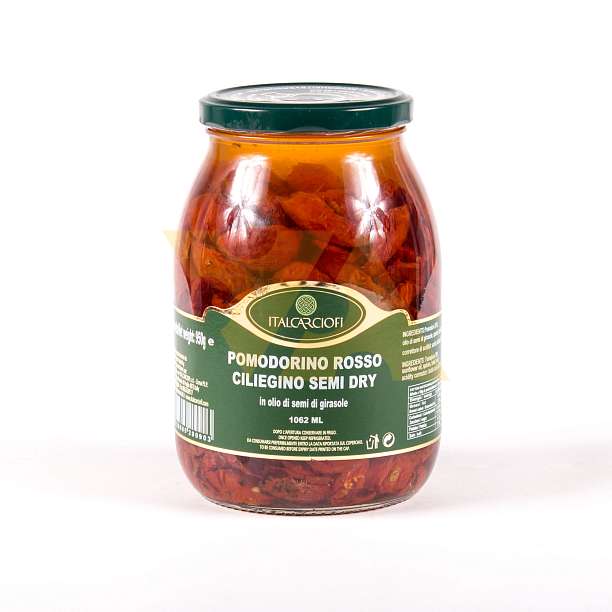 Томаты черри полусушеные в подсолнечном масле, ITALCARCIOFI, 0,95 кг/1,062 л (ст/б) 1.062 л. Italcarciofi S.r.L. Италия