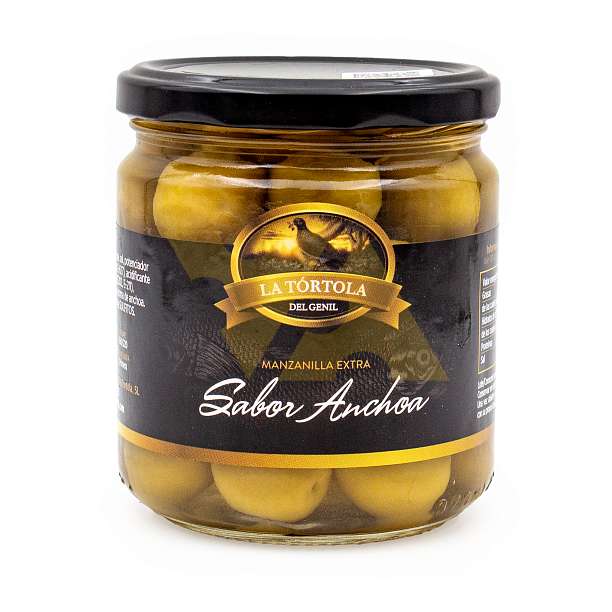 Оливки зеленые с косточками "MANZANILLA", LA TORTOLA, 0,370 кг/0,200 кг (ст/б)  LA TORTOLA Испания