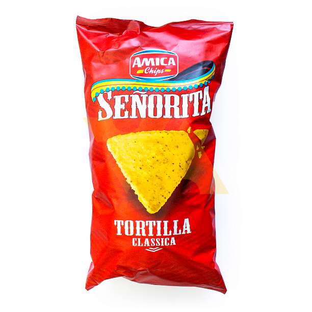 Чипсы кукурузные (начос) классические SENORITA, AMICA CHIPS, 0,450 кг  Amica Chips Италия
