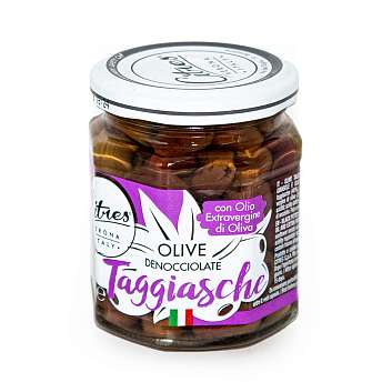 Оливки Таджаски без косточек в оливковом масле, CITRES, 0,200 кг (ст/б)