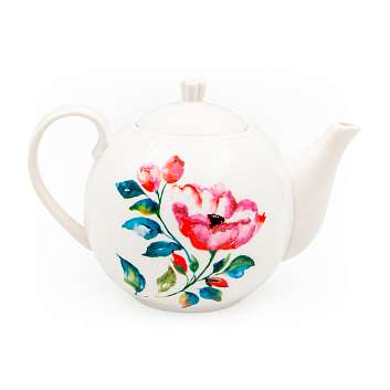 Чайник из фарфора Синие цветы (BLUE FLOWERS) в картоннй коробке 600 мл REGINADIFIORI