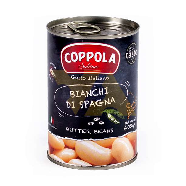 Фасоль белая испанская COPPOLA, 0,4 кг/0,24 кг/0,425 л (ж/б) 410 Coppola Foods Италия