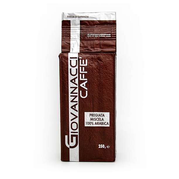 Кофе молотый, смесь обжаренная 100% Арабика, GIOVANNACCI, 0,25 кг (фольг/пакет)  Giovannacci Caffè Италия