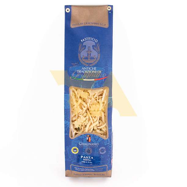 Паста Миста, паста из твердых сортов пшеницы из Граньяно IGP, ANTICHE TRADIZIONI DI GRAGNANO, 0,5 кг 0.5 кг. Antiche Tradizioni di Gragnano Италия