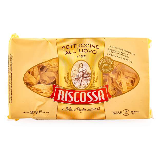 Феттуччине яичные №87, паста из твердых сортов пшеницы, RISCOSSA, 0,5 кг 510 Pastificio Riscossa Италия
