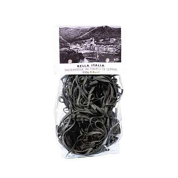 Тальятелле с чернилами каракатиц BELLA ITALIA, паста из твердых сортов пшеницы,  UMBRO, 0,25 кг