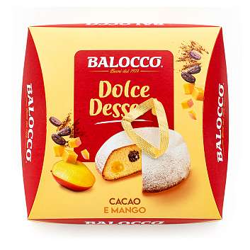 Кекс (десерт) Крем какао и манго, BALOCCO, 0,650 кг (карт/кор)