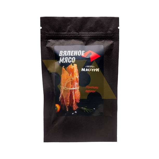 Курица вяленая (вяленое мясо ломтики курицы), упаковка гурмэ, "Ранчо Мяссури", 0,05 кг  Ранчо Мяссури Россия