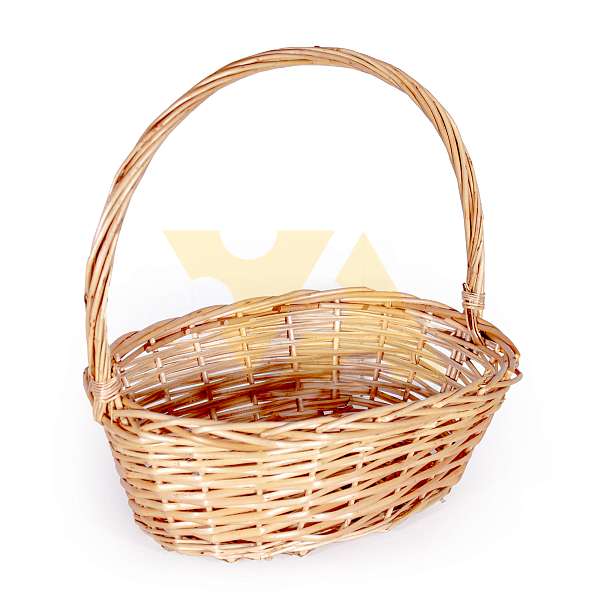 Корзина малая лоза овальная (высота 39, длина 28, ширина 27)