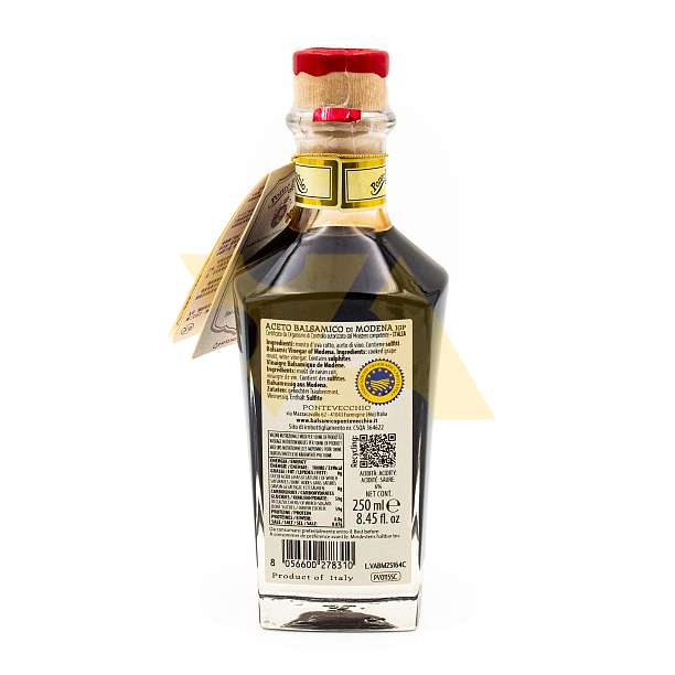 Уксус бальзамический из Модены IGP PONTE VECCHIO, PV0115SC, выдержка 8 лет, 0,25 л (ст/б в коробке)  Acetaia Leonardi Италия