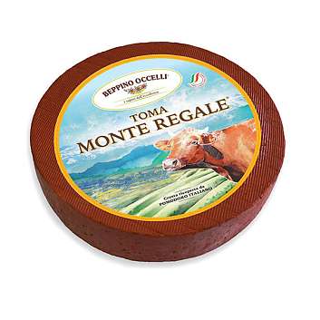 Тома MONTE REGALE с помидором, сыр из коровьего молока, OCCELLI, ~ 7 кг