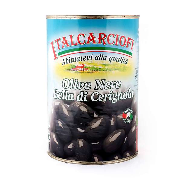 Маслины Белла Чериньола 2G с косточкой в рассоле, ITALCARCIOFI, 4,2 кг/2,5 кг/4,25 л (ж/б)  Italcarciofi S.r.L. Италия