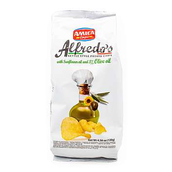 Чипсы картофельные с оливковым маслом (2,3%) т.м. ALFREDO\'S, AMICA CHIPS, 0,130 кг