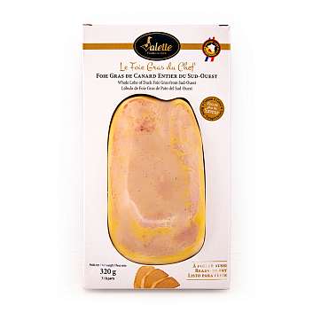 Фуа-гра утиная шеф-повара IGP, цельная, VALETTE, 0,32 кг (в/у в коробке)