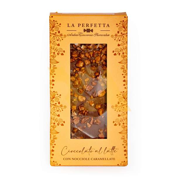 Шоколад молочный с засахаренным лесным орехом LA PERFETTA, плитка, ANTICA TORRONERIA PIEMONTESE, 0,085 кг (карт/кор)  Antica Torroneria Piemontese Италия
