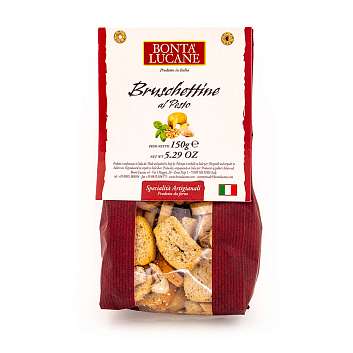 Брускеттине с соусом песто SPECIALITA ARTIGIANALI, BONTE LUCANE, 0,150 кг (бум/уп)