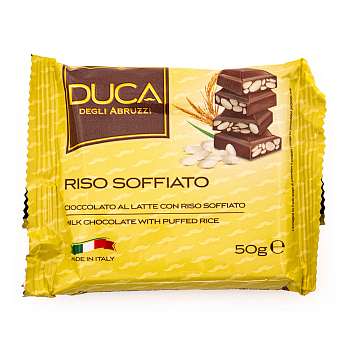 Шоколад молочный с воздушным рисом RISO SOFFIATO DUCA, CEREALITALIA, 0,050 кг