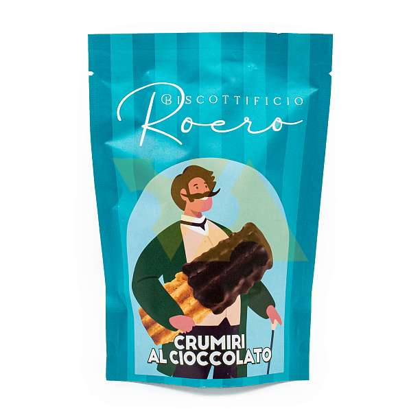 Печенье с кукурузной мукой покрытое шоколадом CRUMIRI AL CIOCCOLATO, 0,170 кг (бум/пак)  Biscottificio Roero Италия
