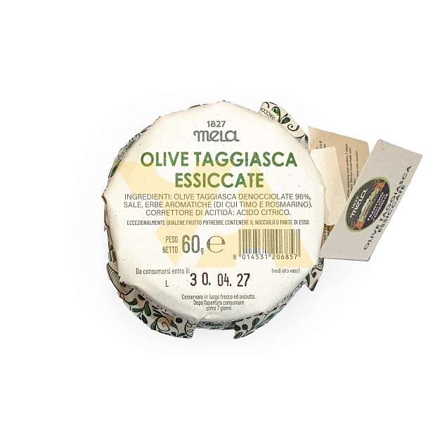 Оливки Таджаски сушеные, SANT'AGATA, 0,06 кг (ст/б)  Frantoio di Sant'Agata d'Oneglia Италия