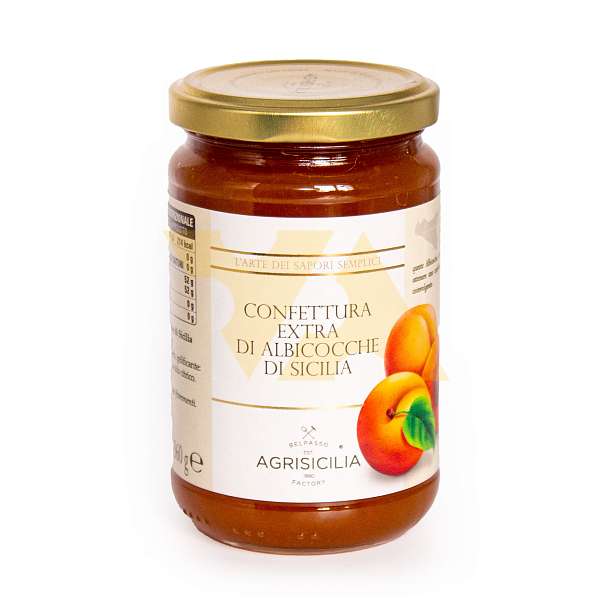 Конфитюр ЭКСТРА из сицилийского абрикоса, AGRISICILIA, 0,360 кг (ст/б)  Agrisicilia Италия